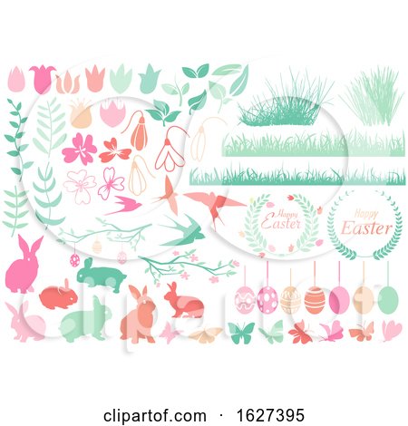 Pastel Easter Design Elements by dero