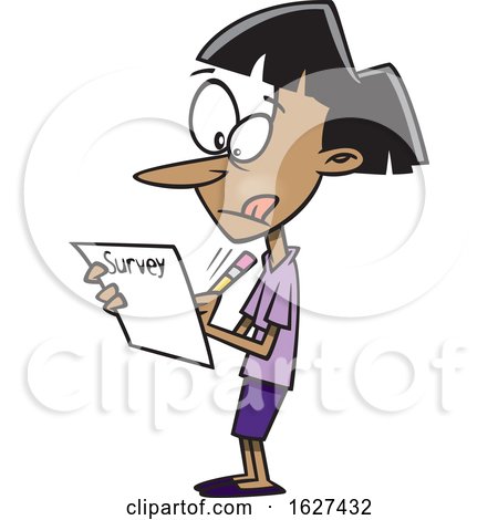 clipart of person taking a survey