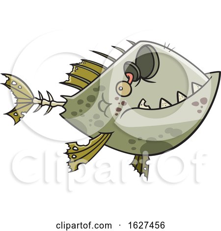 Cartoon Zombie Fish by toonaday
