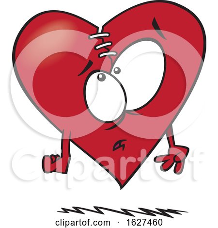 Cartoon Stitched Heart on the Mend by toonaday