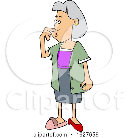 Cartoon Forgetful Woman Wearing a Slipper and Heel by djart