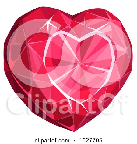 Valentines Day Ruby Heart by Vector Tradition SM