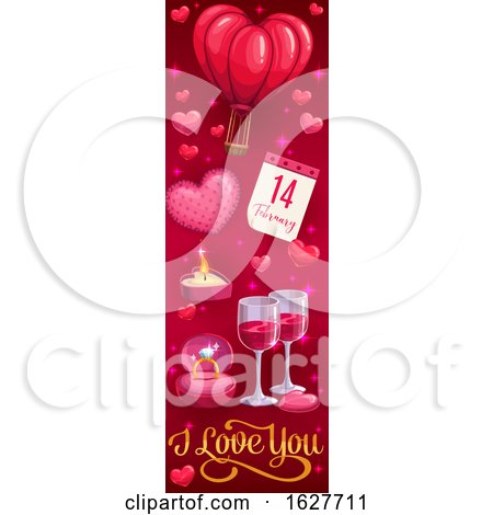Valentines Day Vertical Website Banner by Vector Tradition SM