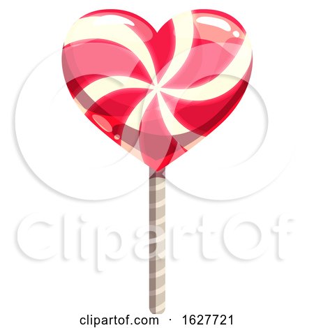 Valentines Day Heart Shaped Lollipop by Vector Tradition SM