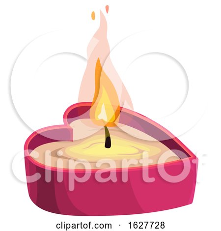 Valentines Day Heart Candle by Vector Tradition SM