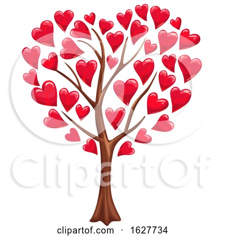 Valentines Day Tree with Hearts by Vector Tradition SM