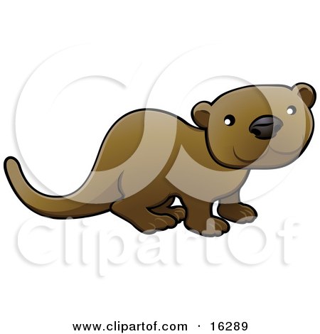 Brown Otter or Weasel Clipart Illustration Image by AtStockIllustration