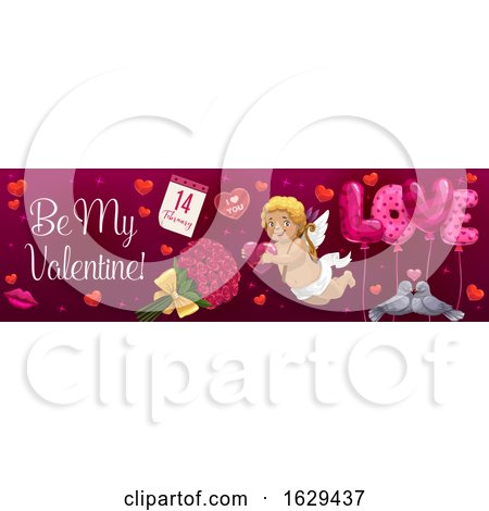 Valentines Day Website Banner by Vector Tradition SM