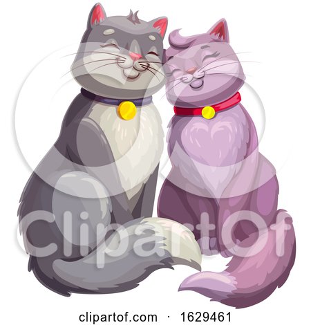 Cuddly Cat Couple by Vector Tradition SM