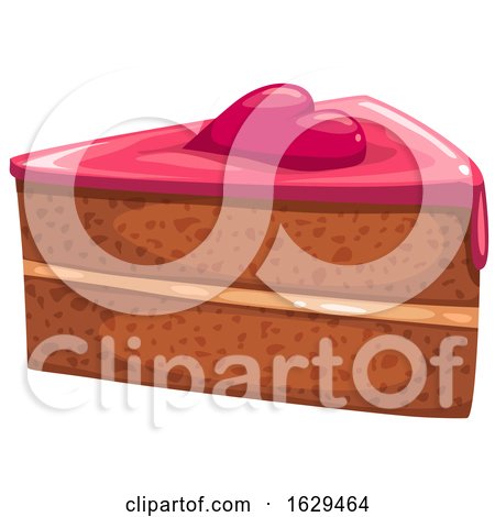 Valentines Day Cake Slice by Vector Tradition SM