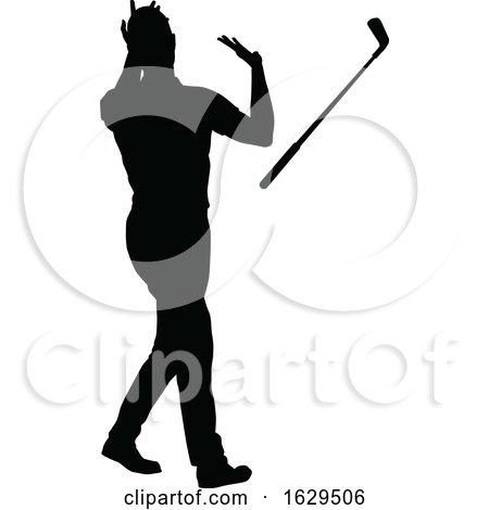 Golfer Golf Sports People Silhouette Set by AtStockIllustration