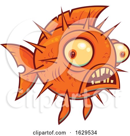 Freaky Orange Blowfish by John Schwegel