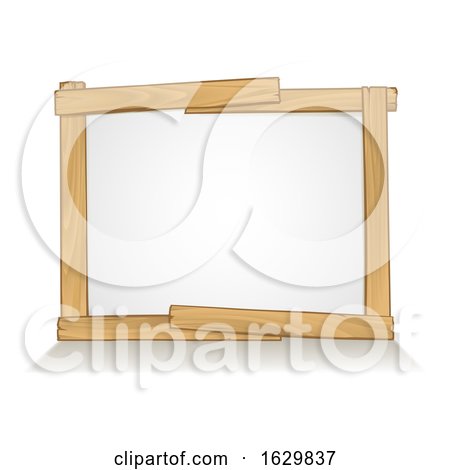 Wooden Frame Sign Background Design Element by AtStockIllustration