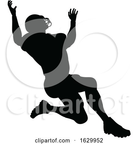 Silhouette American Football Player by AtStockIllustration