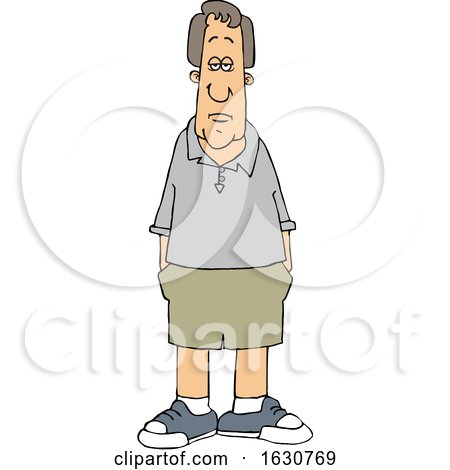 Cartoon White Man with His Hands in His Pockets by djart