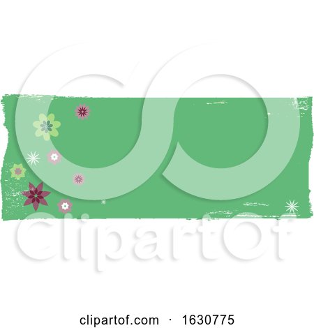 Grunge Floral Banner Design Element by elaineitalia