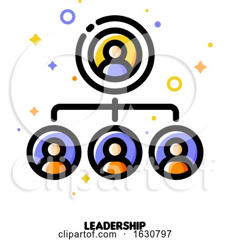 Team Leadership Icon for Corporate Management or Business Leader Training Concept by elena