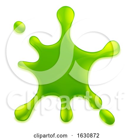 Slime Green Goo Messy Blobs Splat by AtStockIllustration