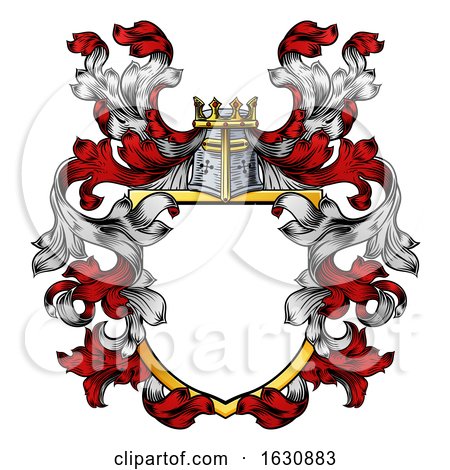 Coat of Arms Crest Knight Family Heraldic Shield by AtStockIllustration