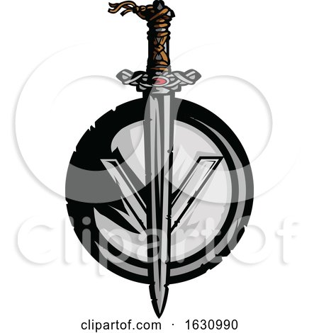 Viking Sword and Shield by Chromaco