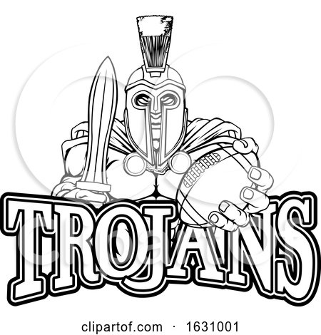 Spartan Trojan American Football Sports Mascot by AtStockIllustration