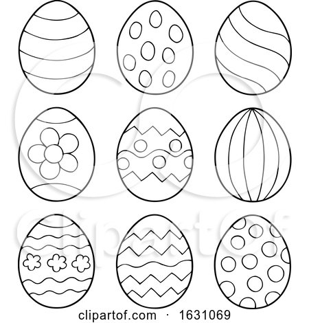 Black and White Easter Eggs by visekart