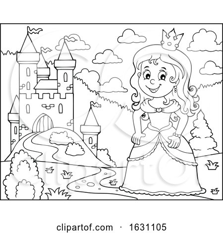 Princess by a Castle by visekart
