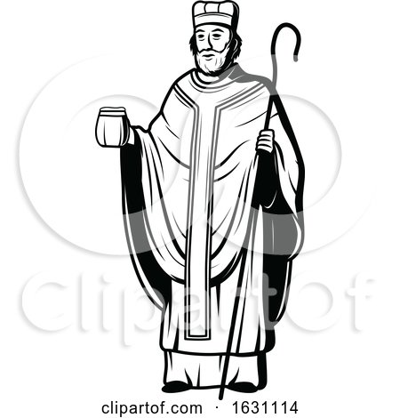 Black and White Saint Patrick by Vector Tradition SM