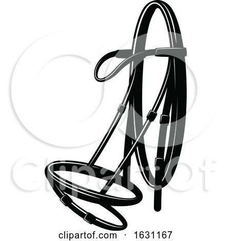 Black and White Horse Bridles and Headstalls by Vector Tradition SM