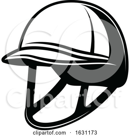 Black and White Equestrian Helmet by Vector Tradition SM