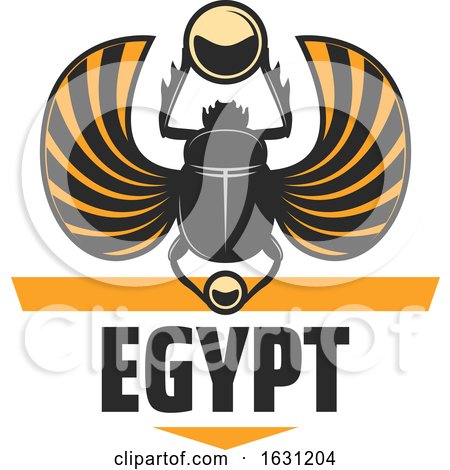Egyptian Scarab Beetle by Vector Tradition SM
