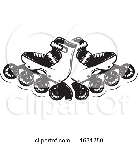 Black and White Roller Blades by Vector Tradition SM
