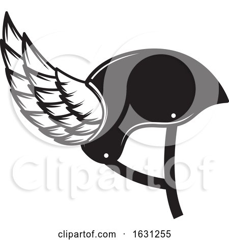 Black and White Winged Helmet by Vector Tradition SM