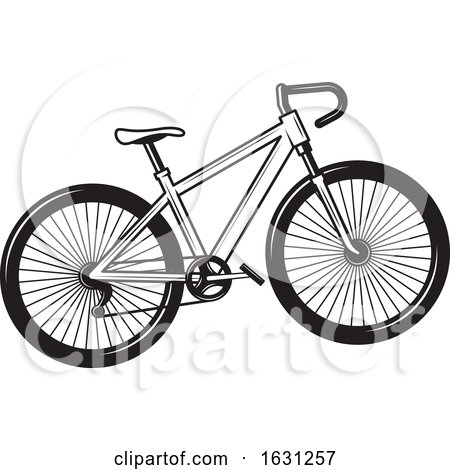 Black and White Bicycle by Vector Tradition SM