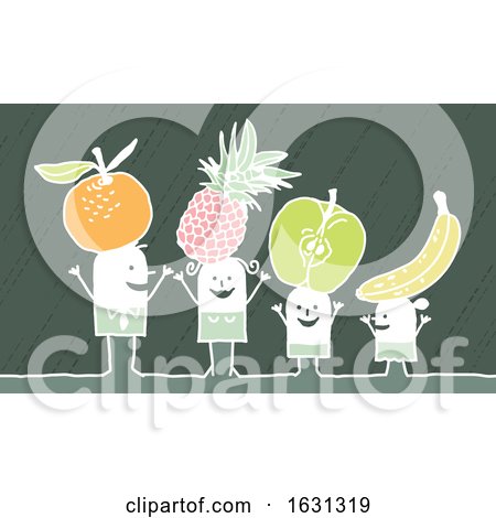 White Stick Family with Fruit by NL shop