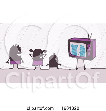 Black Stick Children Watching TV by NL shop
