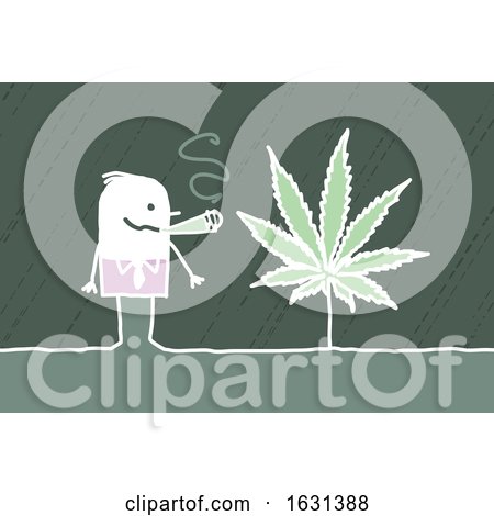 High White Stick Business Man Smoking a Marijuana Joint by NL shop