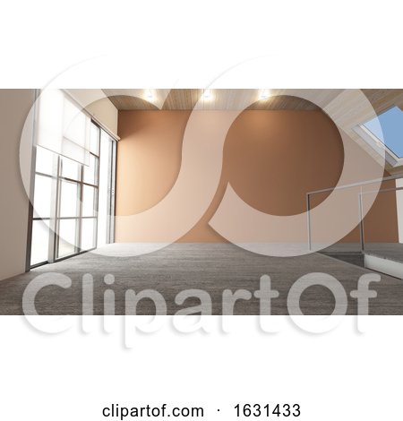 3D Contemporary Empty Room by KJ Pargeter