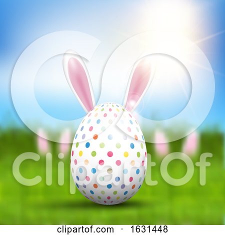 Easter Egg with Bunny Ears by KJ Pargeter