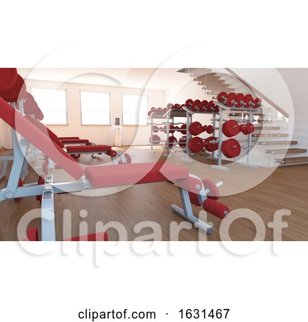 Interior View of a Gym by KJ Pargeter