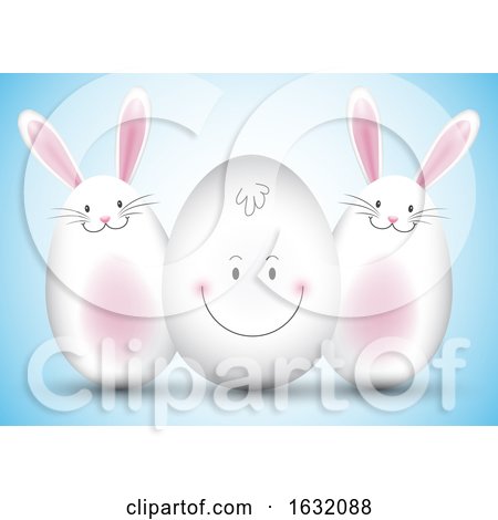 Easter Egg and Bunny Background by KJ Pargeter