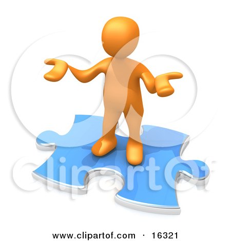 Confused Orange Person Holding Their Hands Out Because They Aren't Sure What To Do About Seo And Link Exchanges To Market Their Site Clipart Illustration Graphic by 3poD