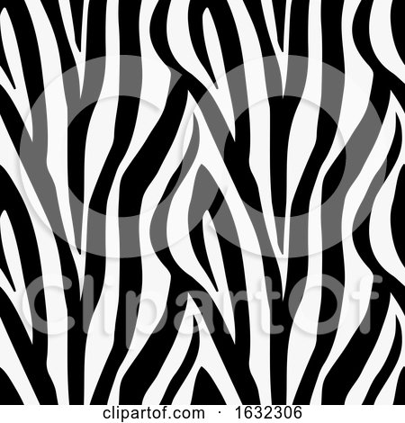 Zebra Animal Print Pattern Seamless Tile by AtStockIllustration