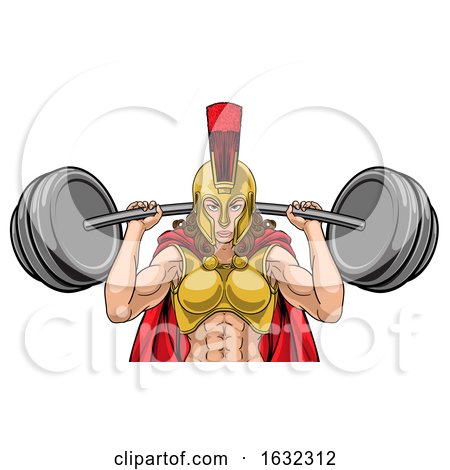 Woman Spartan Trojan Sports Mascot by AtStockIllustration
