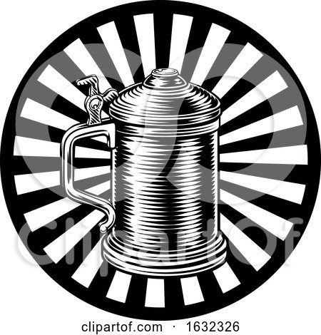 Beer Stein German Oktoberfest Pint Tankard Mug by AtStockIllustration