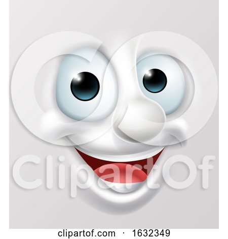 Happy Cartoon Emoticon Face by AtStockIllustration