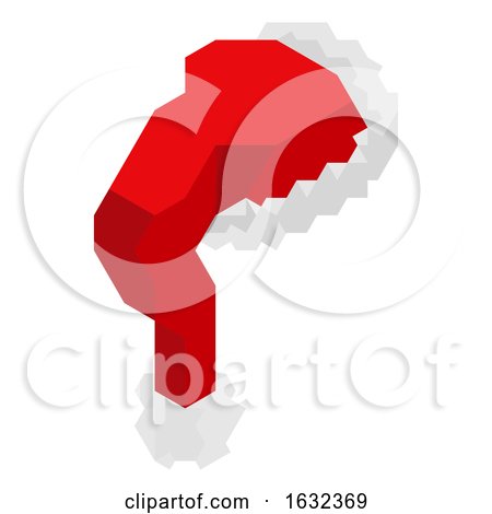 Santa Claus Hat Geometric Christmas Illustration by AtStockIllustration