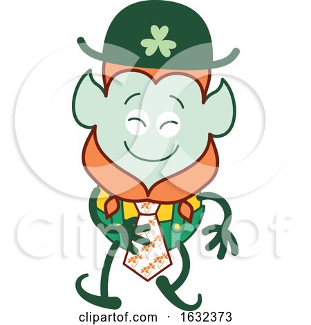 St Patricks Day Leprechaun Wearing a Tie by Zooco