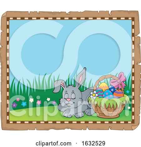Easter Bunny Rabbit Border by visekart