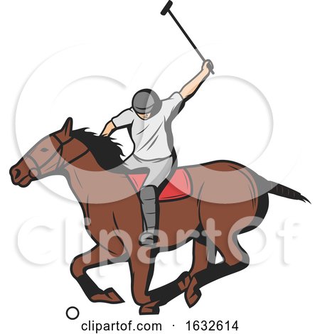 Horseback Polo Player by Vector Tradition SM
